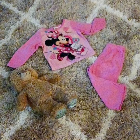 Disney's Minnie Mouse 2 Peice Wide Leg PJ Set - Picture 1 of 6